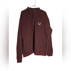 Columbia Hunting Brown Half-Zip Pullover Sweatshirt